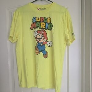 100% Cotton MC2 Saint Barth Super Mario Neon Yellow T- Shirt